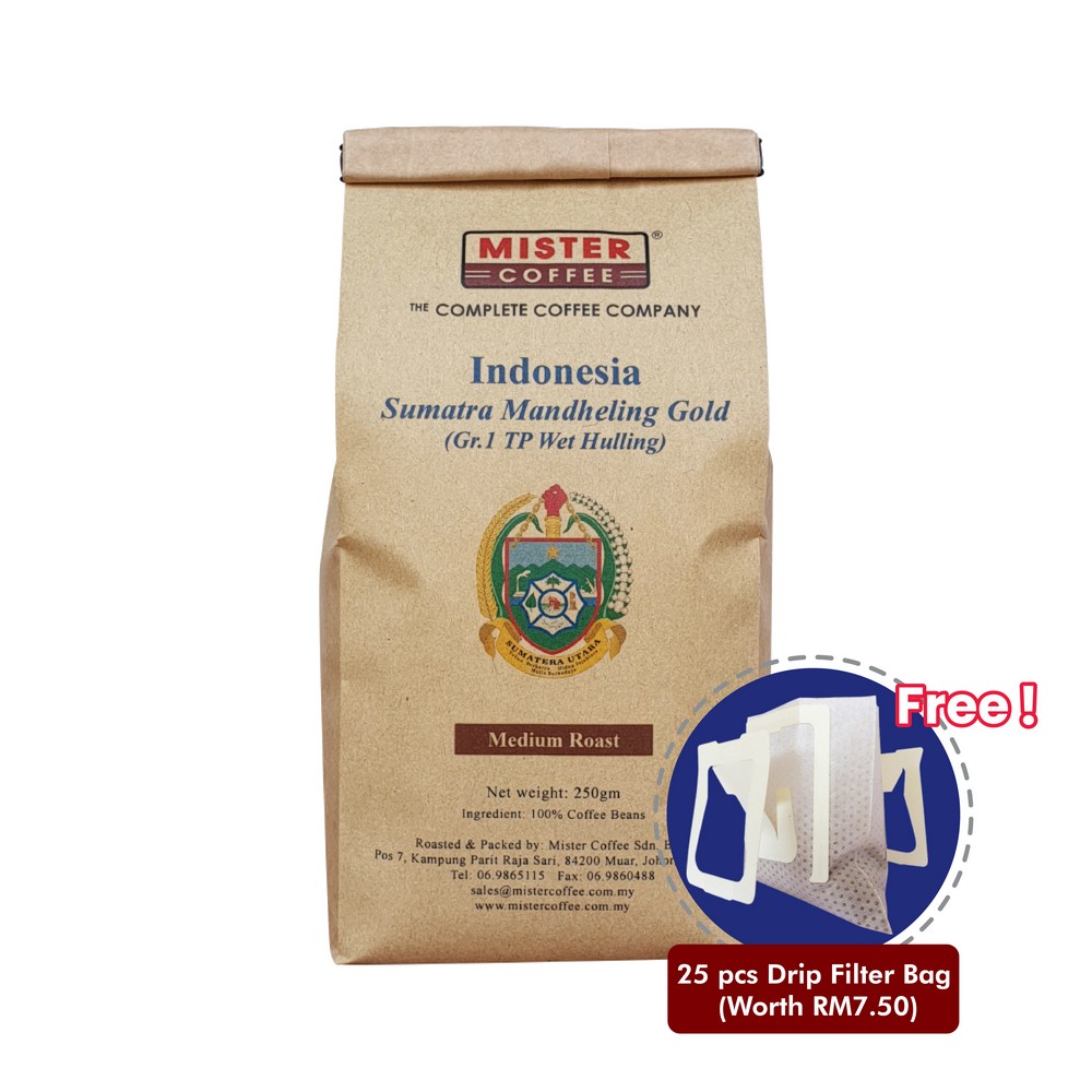 Indonesia Mandheling Gold Grade 1 | TP (Giling Basah) Medium Roast - 250g